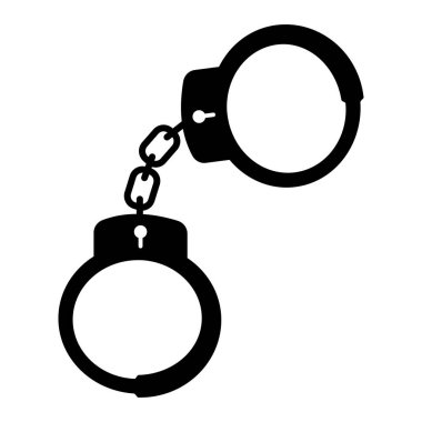 kelepçeler siyah ve beyaz, vektör çizimi 