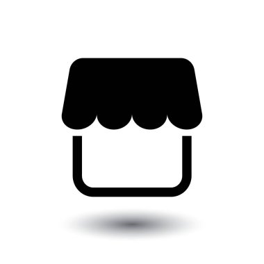 pazar yeri basit simge veya sembol, vektör illüstrasyonu