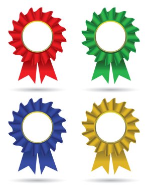 Kurdeleli renkli kolyeler, vektör illüstrasyonu 