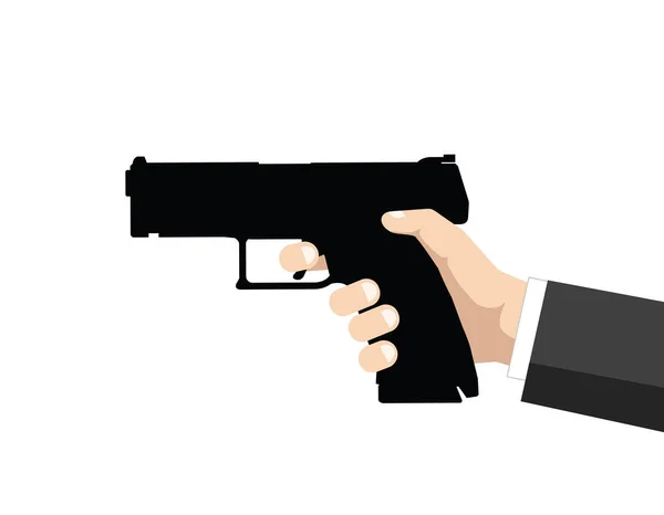 Pistola Mão Ilustração Vetorial — Vetor de Stock