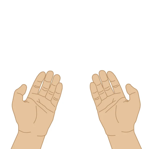 Mãos Vazias Dando Tomando Ilustração Vetorial — Vetor de Stock