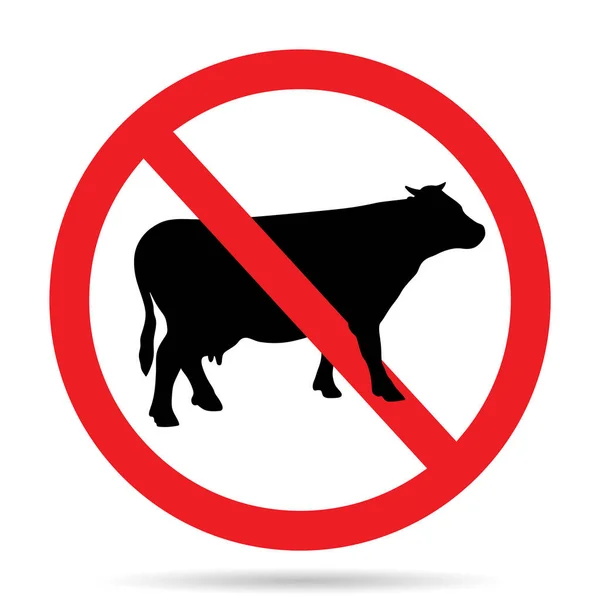 Kein Kuh Oder Rinderzeichen Vektorillustration — Stockvektor