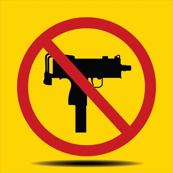 Sem Armas Fogo Carruagem Armas Proibidas Ilustração Vetorial — Vetor de Stock