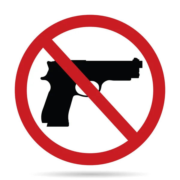 Sin Armas Fuego Carro Armas Prohibidas Ilustración Vectores — Vector de stock