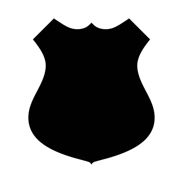Politie Badge Zwart Wit Vector Illustratie — Stockvector