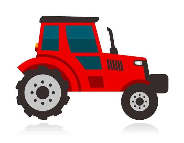 Moderner Roter Traktor Vektorillustration — Stockvektor