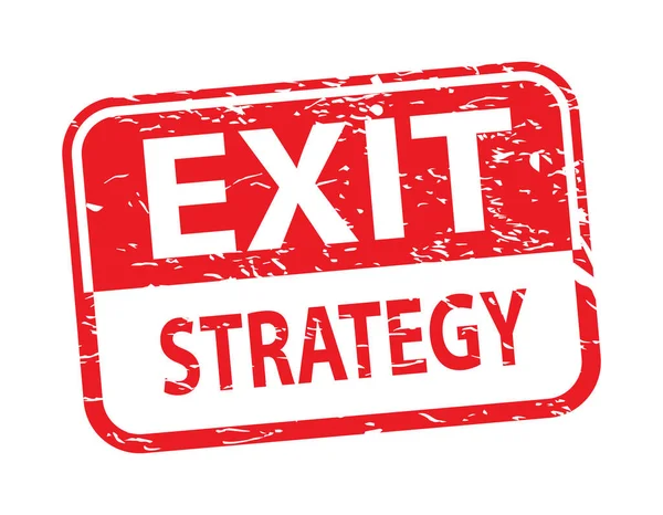 Exit Strategie Rode Rubber Stempel Vector Illustratie — Stockvector