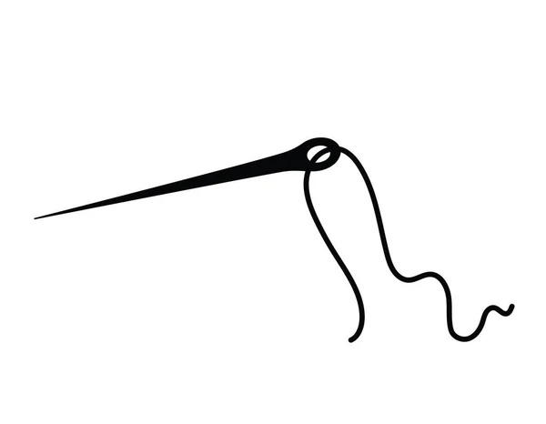 糸と針ベクトル図 — ストックベクタ