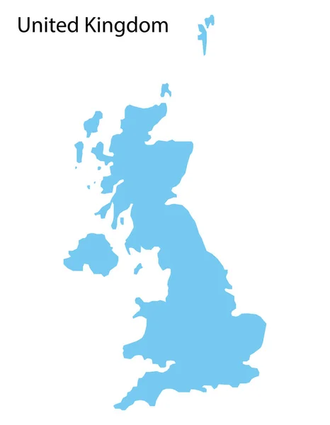 Karte Des Vereinigten Königreichs Vektorillustration — Stockvektor