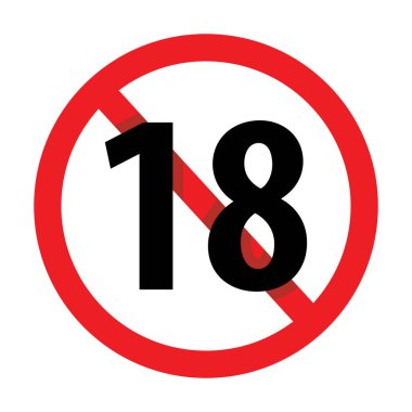 Yetişkinler sadece 18 +, web simgesi