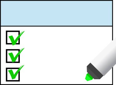 Kontrol listesi, düz web simgesi