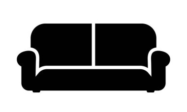 kanepe siyah ağ simgesi