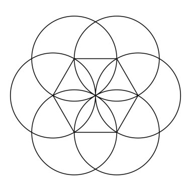 Geometrik daire süsü, vektör illüstrasyonu 