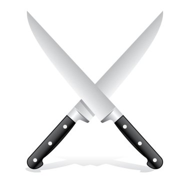 Mutfak bıçakları çapraz, ağ simgesi