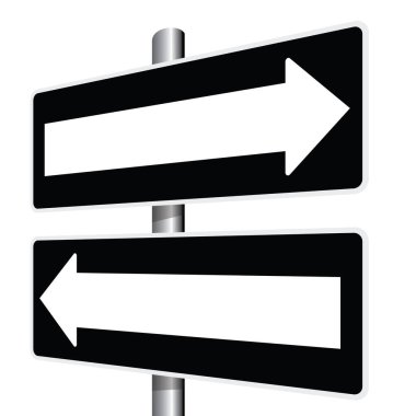 Tek yönlü ok gerçeği boş, ağ simgesi