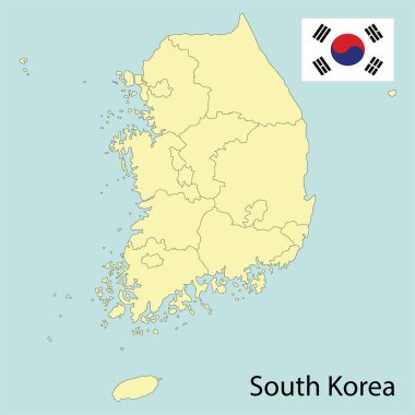 soutth Kore vilayetleri haritası