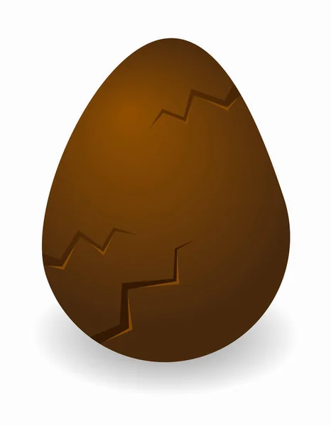 Шоколадне Яйце Тріснуло Веб Іконка — стоковий вектор