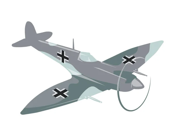 Nazi Savaş Uçağı Simgesi — Stok Vektör