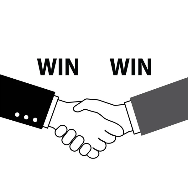 Handshake Win Win Linear Ícone Web — Vetor de Stock