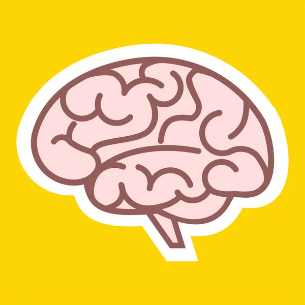 Cerveau Humain Icône Web — Image vectorielle