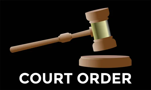 Juge Gavel Ordonnance Tribunal Icône Web — Image vectorielle