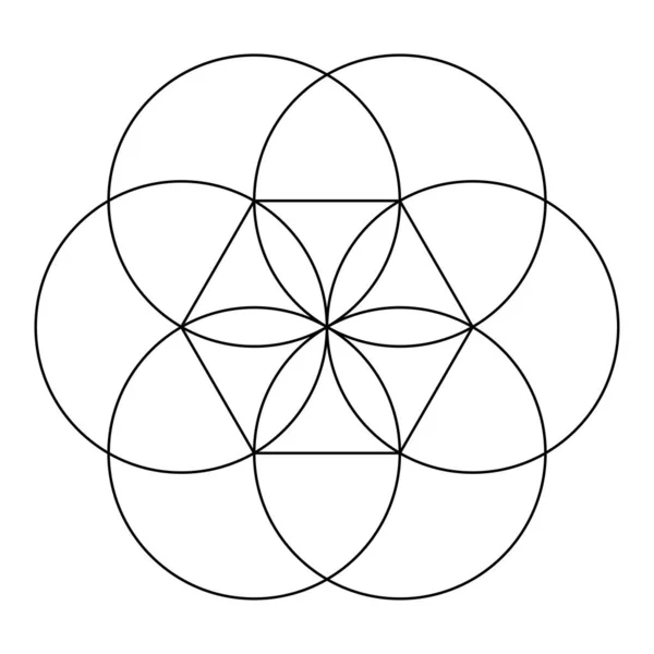 Geometrisches Kreisförmiges Ornament Vektorillustration — Stockvektor