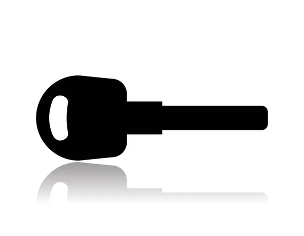 Sleutel Zwarte Auto Web Icoon — Stockvector