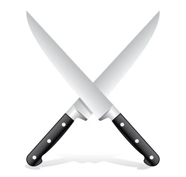 Кухонные Ножи Перекрещены Веб Значок — стоковый вектор