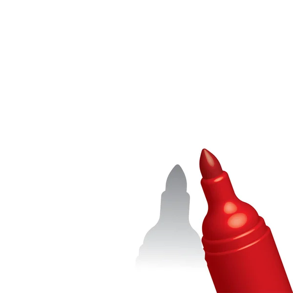 Kırmızı Keçeli Kalem Web Simgesi — Stok Vektör