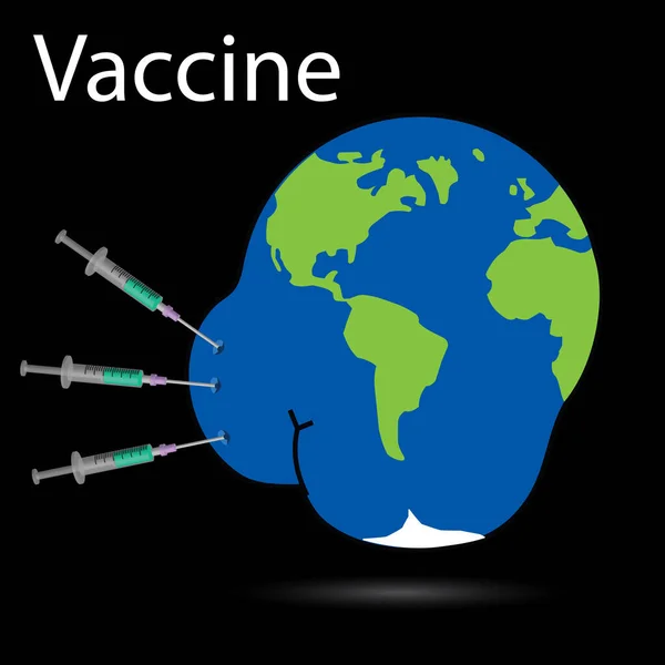 Planet Earth Butt Vaccine — стоковый вектор