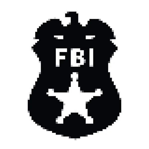 Fbi Badge Met Ster Web Icoon — Stockvector