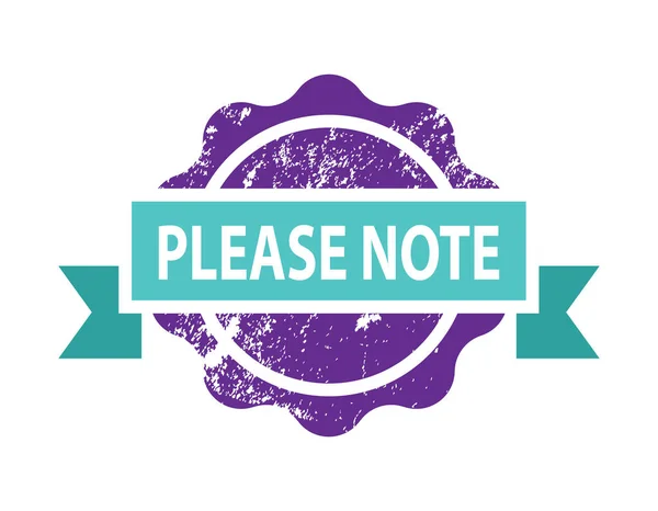 Фиолетовый Печать Пожалуйста Обратите Внимание Веб Значок — стоковый вектор