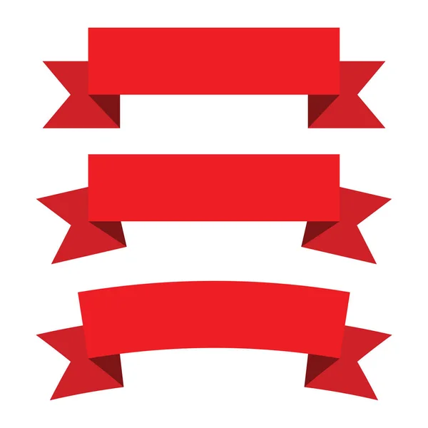 Баннеры Красной Ленты Иконка Веб — стоковый вектор