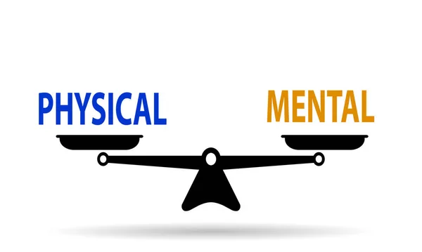 Échelles Physique Mental Icône Web — Image vectorielle