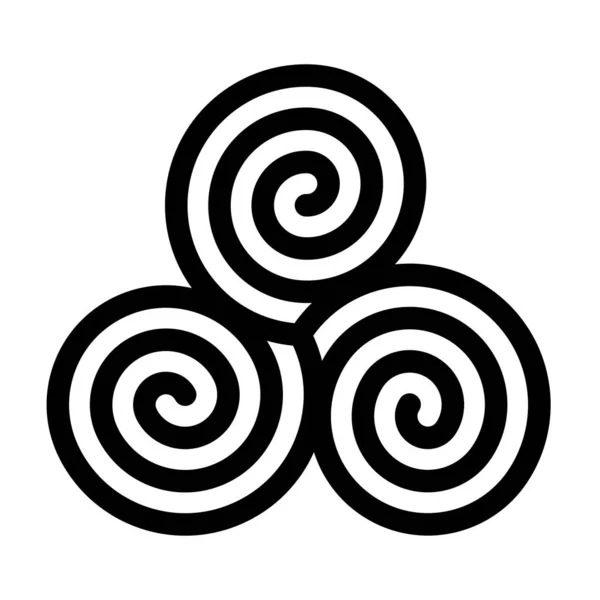 Значок Тройного Спирального Вектора — стоковый вектор