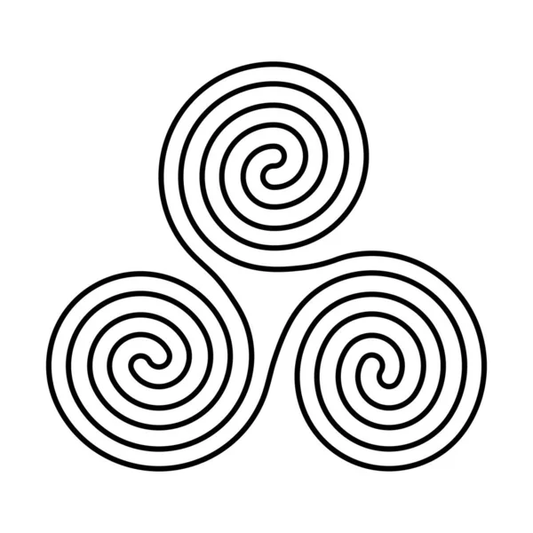 Icône Vectorielle Triple Spirale — Image vectorielle