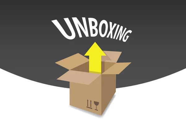 Unboxing Box Web Ikone — Stockvektor