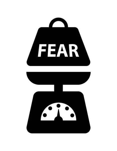 stock vector weight scale fear, web icon