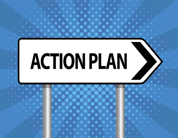 Blanc Signe Flèche Plan Action Icône Web — Image vectorielle