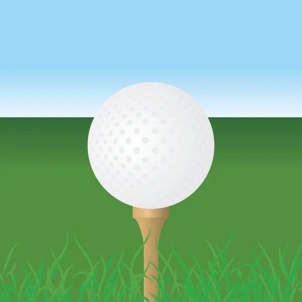 Golf Ball Tee Course — Stock Vector