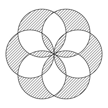 Geometrik daire süsü, vektör illüstrasyonu 