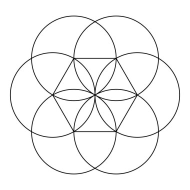 Geometrik daire süsü, vektör illüstrasyonu 