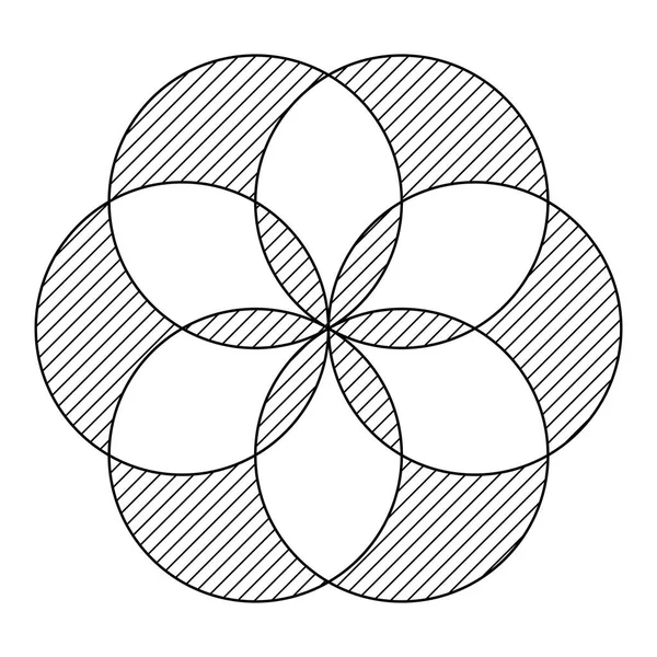 Geometrisches Kreisförmiges Ornament Vektorillustration — Stockvektor