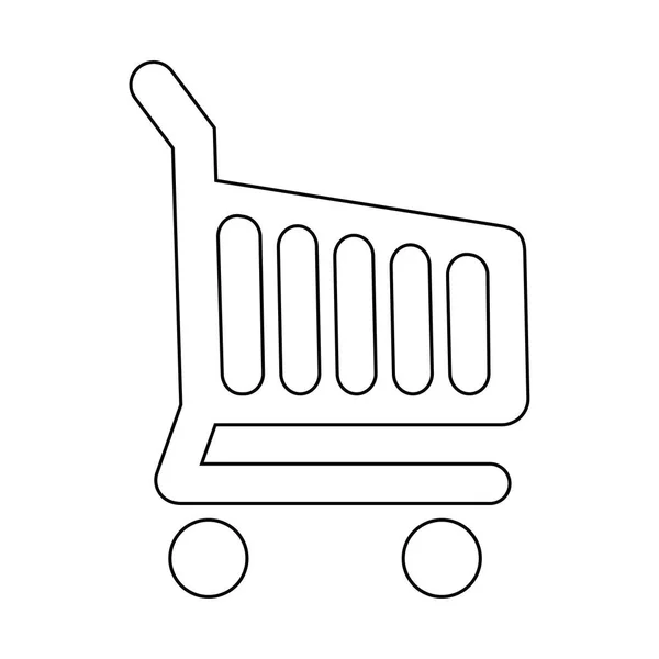 Ikona Koszyka Zakupów Liniowy Wektor Ilustracja — Wektor stockowy