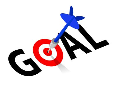 hedef kavramı, dart hedefi vurmak, vektör illüstrasyonu 