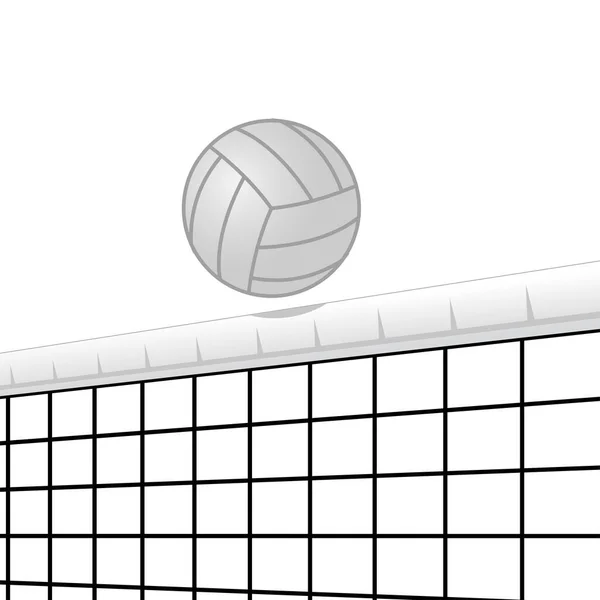 Beyaz arkaplanda izole edilmiş voleybol, vektör illüstrasyonu