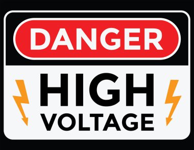 danger, high voltage, vector illustration 