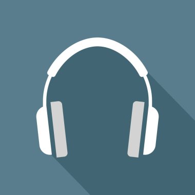 headphones or earphones icon, vector illustration 