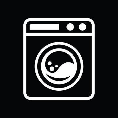 çamaşır makinesi, çamaşır makinesi, vektör illüstrasyonu 