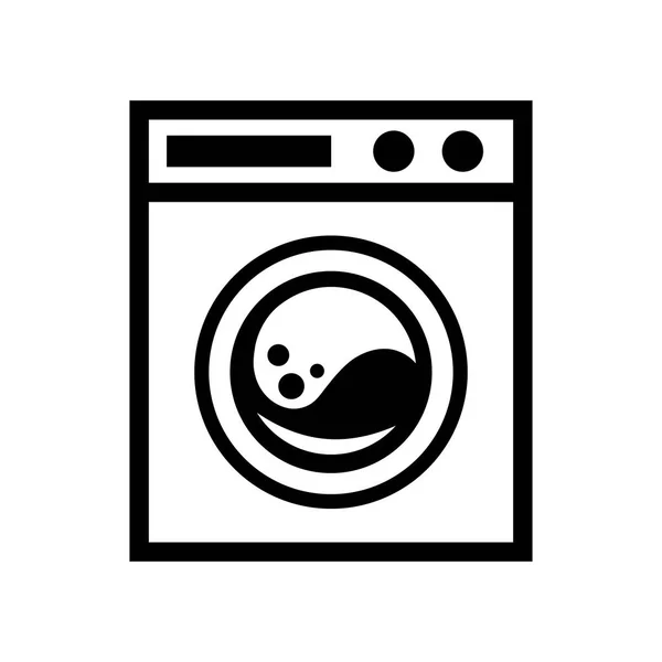 Máquina Lavar Roupa Lavanderia Ilustração Vetorial — Vetor de Stock